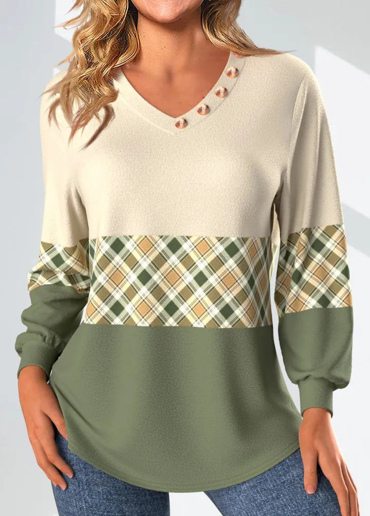 Ruby | Sweater with Checked Detail