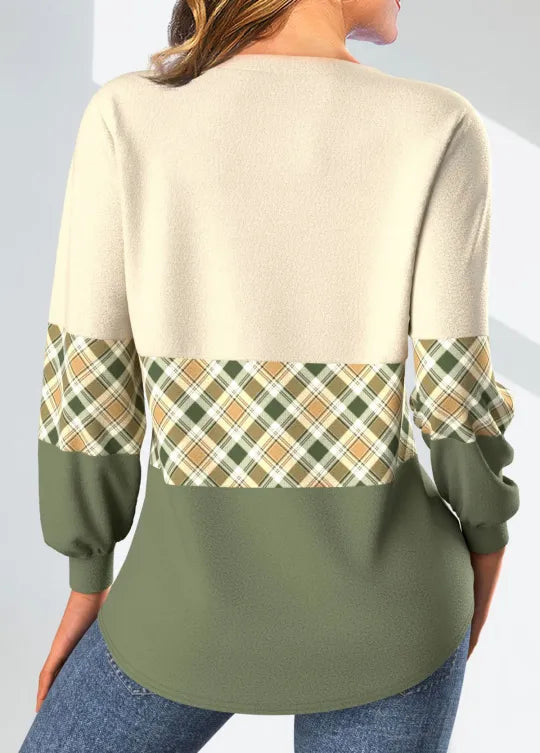 Ruby | Sweater with Checked Detail