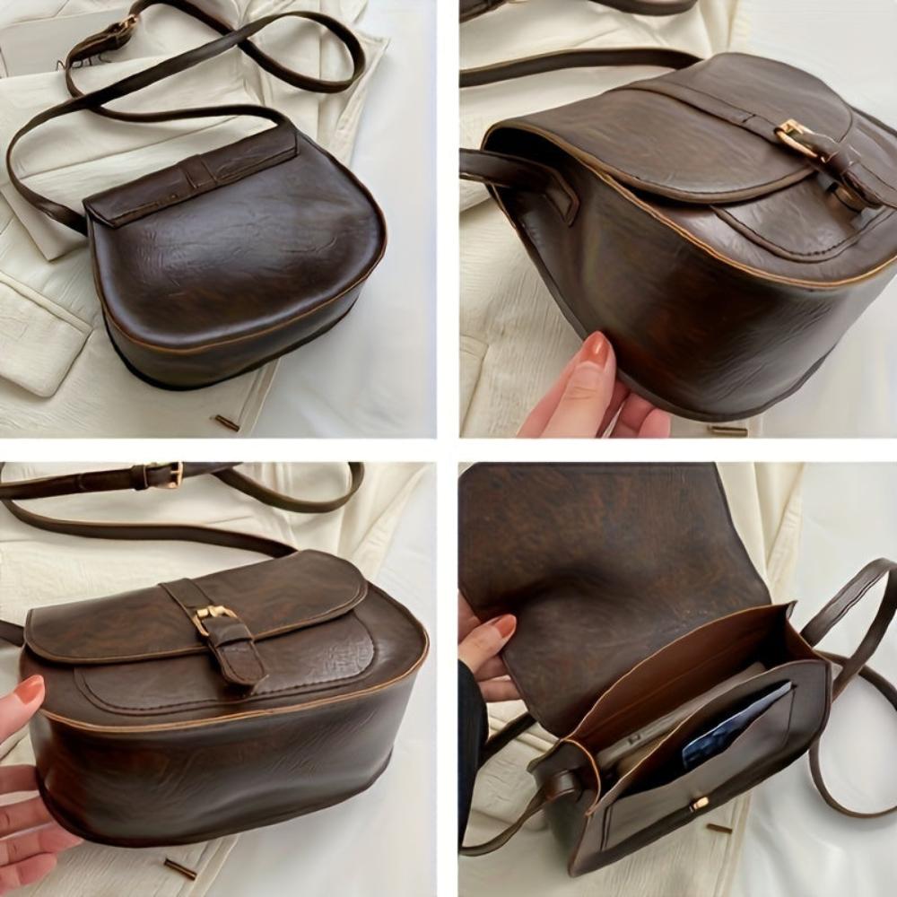Valeria Classic Saddle Crossbody Bag
